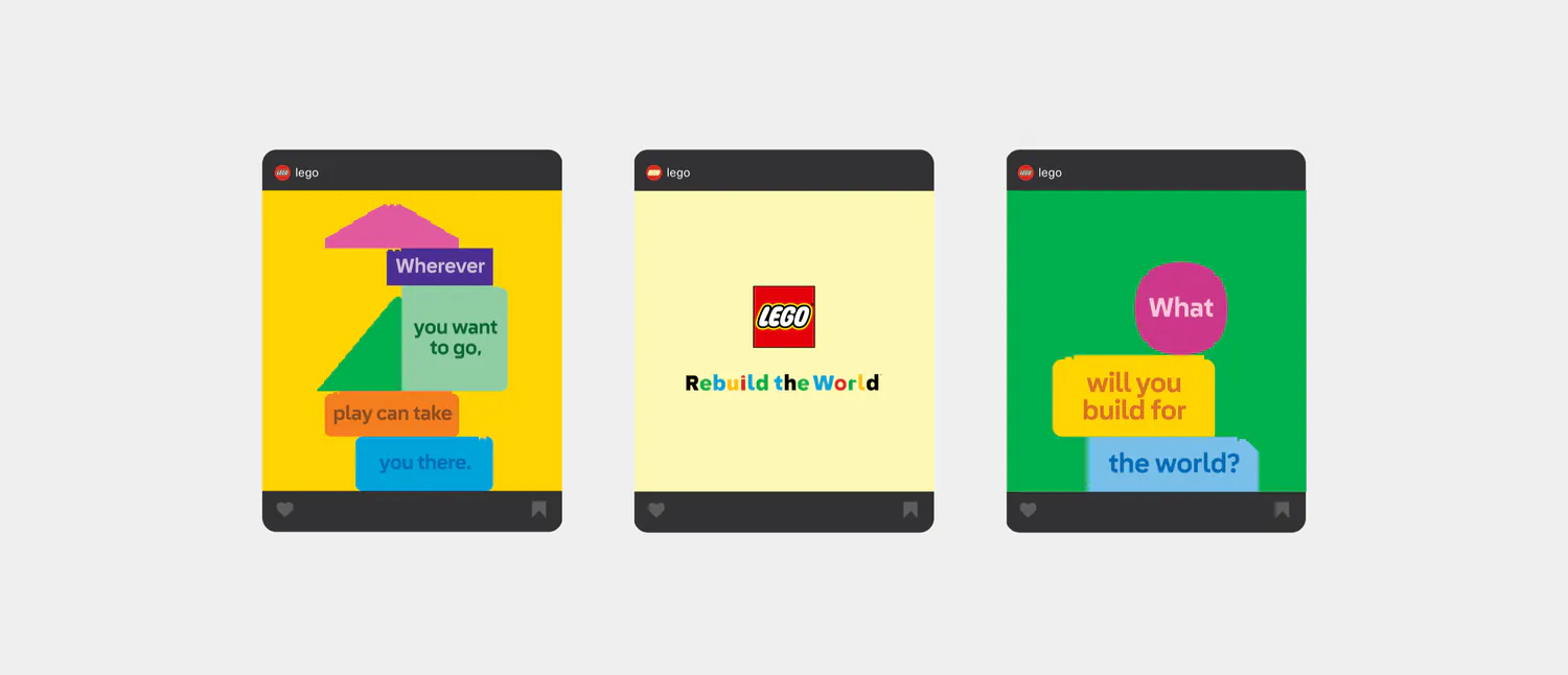 Animated LEGO brick build